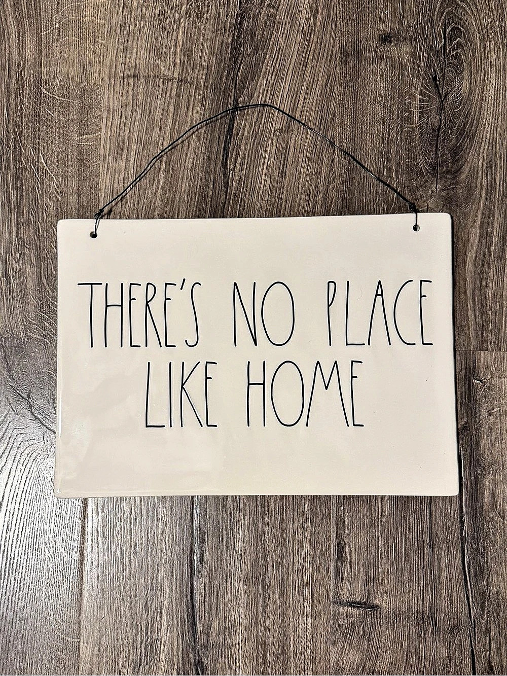 NEW Rae Dunn "There's No Place Like Home" Ceramic Wire Sign